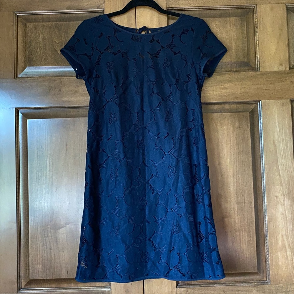 Navy lace dress